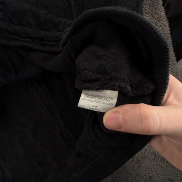 COOGI Australia 5XL Sweater Knit Intricate Black Cotton Pullover Crop Short - Picture 7 of 12